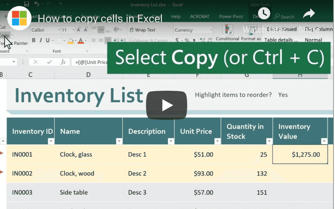 Microsoft Excel Tip: How To Copy Cells In Microsoft Excel